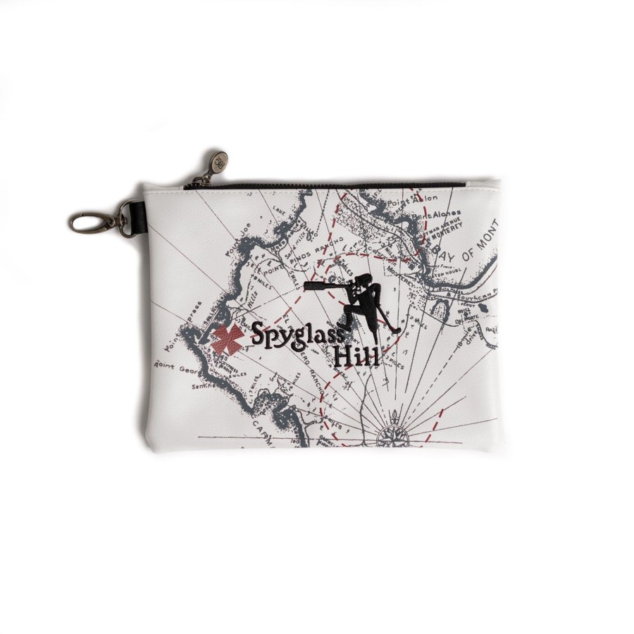 Accessories Pebble Beach  | Spyglass Hill Map Zipper Tote Bag By Prg