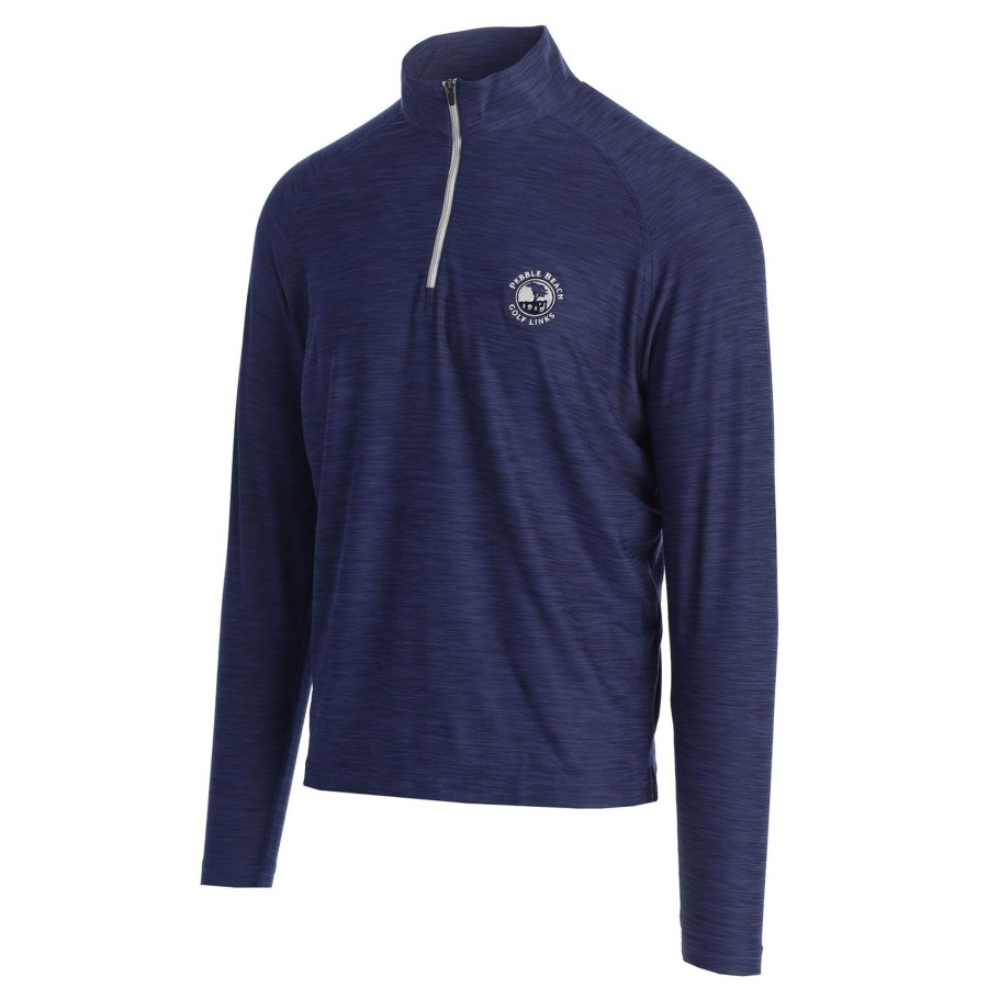 Men'S Apparel Pebble Beach | Pebble Beach Sport Fit 1/4 Zip Pullover By ...